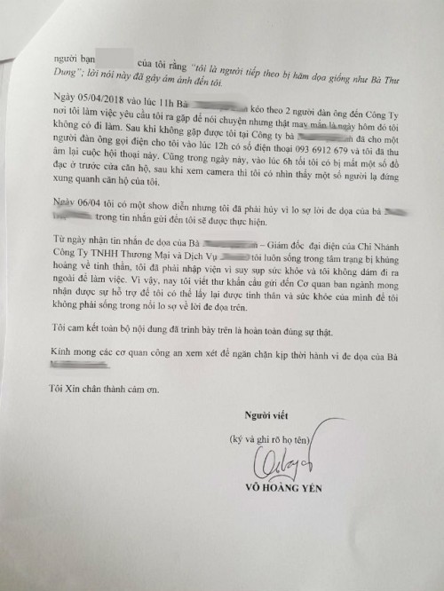 Xác nhận danh tính của kẻ đe doạ Võ Hoàng Yến là một Á khôi? ảnh 2