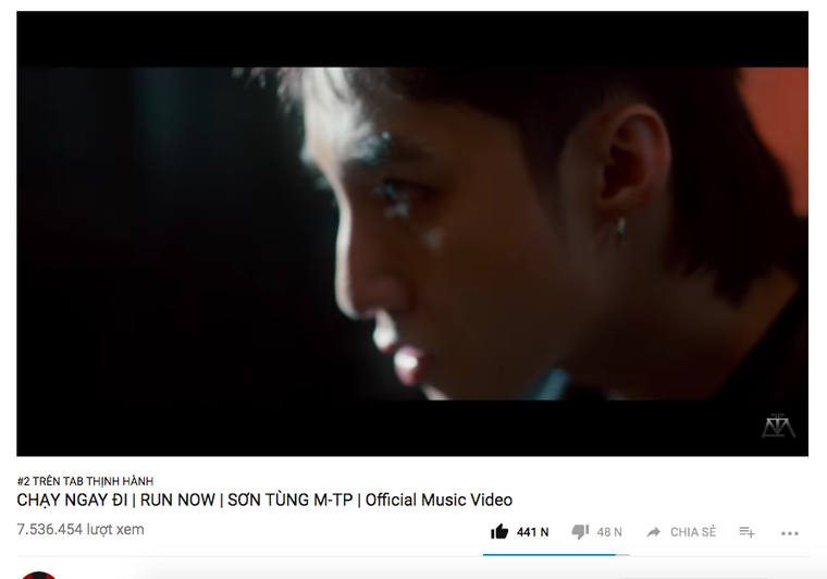 MV ‘Chạy ngay đi của Sơn Tùng M-TP lọt top Youtube nhiều nước trên thế giới ảnh 1