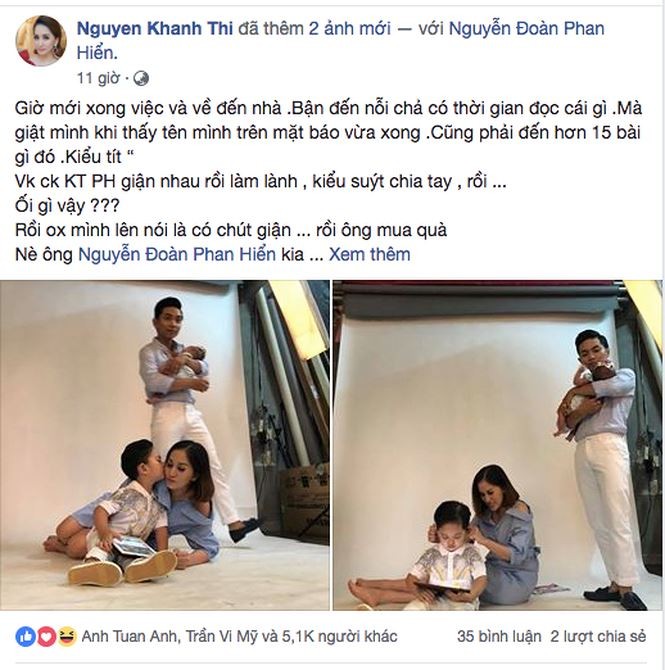 Bị nghi trục trặc với Phan Hiển, Khánh Thi nói gì? ảnh 1