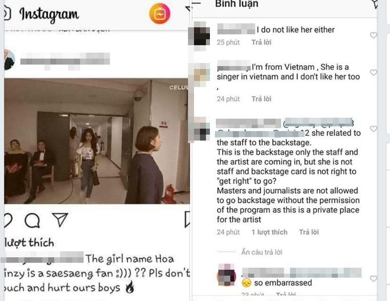 Hòa Minzy mạo danh nhân viên, vào hậu trường chụp ảnh khiến Fan BTS phẫn nộ ảnh 2