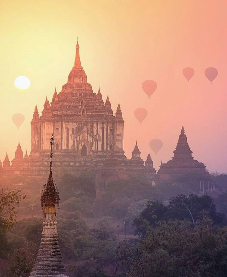 Ngắm khinh khí cầu tuyệt đẹp ở Myanmar ảnh 1