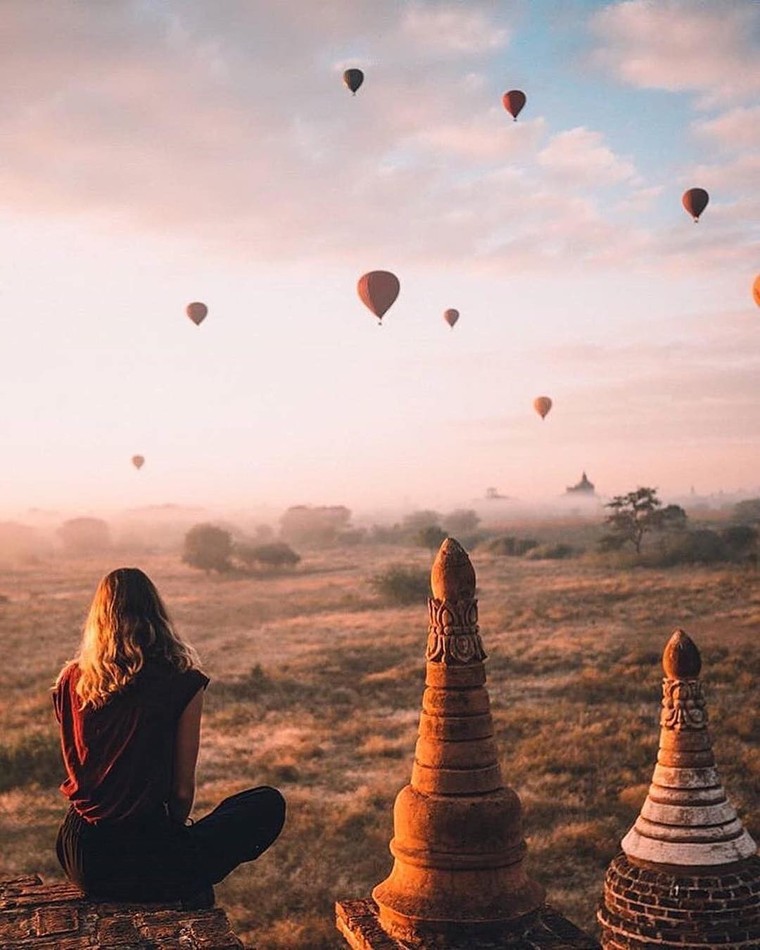 Ngắm khinh khí cầu tuyệt đẹp ở Myanmar ảnh 2