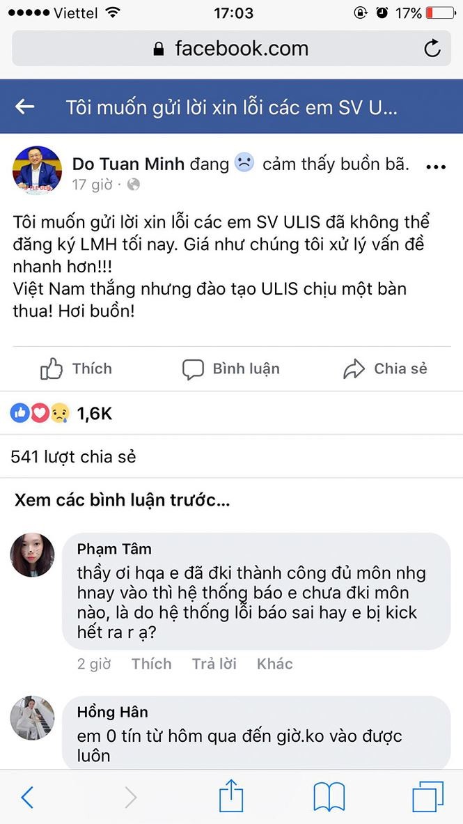 Sinh viên khốn khổ vì đăng ký lịch học ảnh 1