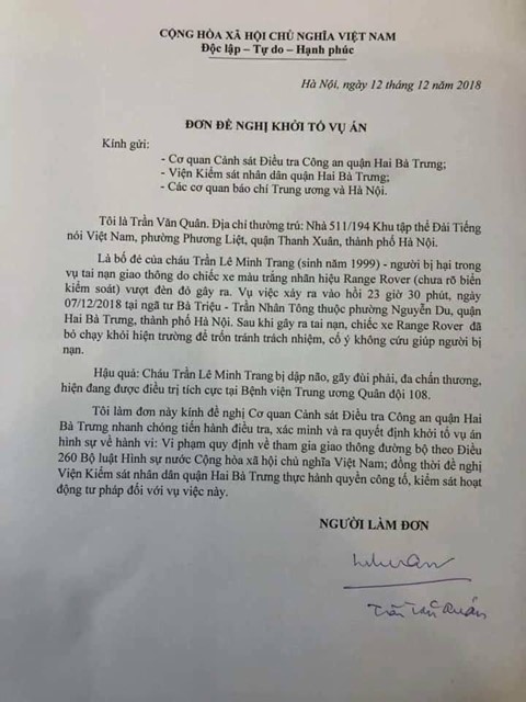 Truy tìm xế sang Range Rover vượt đèn đỏ, đâm trọng thương nữ sinh rồi bỏ chạy ảnh 1