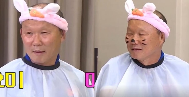 Thầy Park đeo tai thỏ, vẽ râu trên sóng truyền hình Hàn Quốc ảnh 1