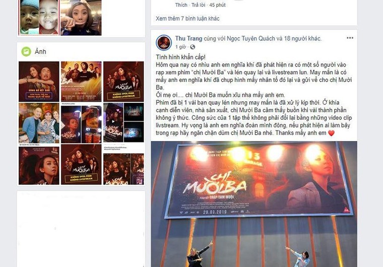 'Chị Mười Ba' bị quay lén, Thu Trang lên tiếng ảnh 1