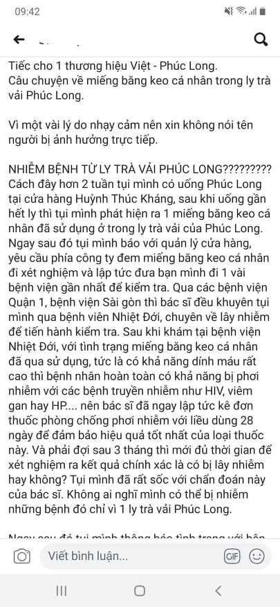 Uống trà vải chứa băng keo y tế dính máu, khách hàng dùng thuốc phơi nhiễm HIV: Bác sĩ lên tiếng ảnh 1