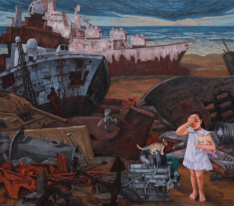 Nhịp sống đời thường trong những bức vẽ của họa sĩ Lê Minh Đức ảnh 3