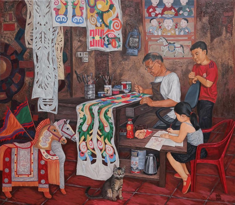 Nhịp sống đời thường trong những bức vẽ của họa sĩ Lê Minh Đức ảnh 2