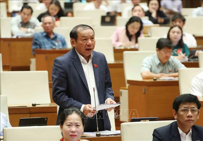 Quốc hội tiếp tục chất vấn nhóm lĩnh vực văn hoá - xã hội ảnh 12