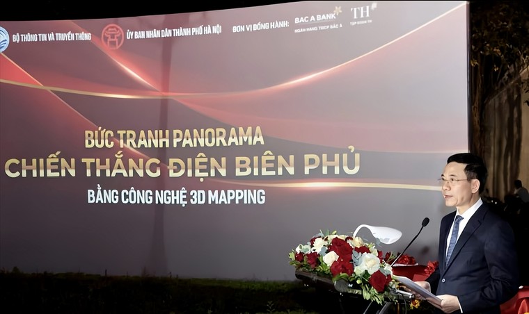 Tranh panorama “Chiến dịch Điện Biên Phủ” đến với người dân Hà Nội bằng công nghệ 3D mapping ảnh 3
