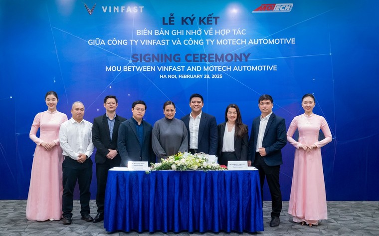 VinFast ký kết MOU với Motech về việc khai thác mạng lưới xưởng dịch vụ tại Philippines ảnh 1
