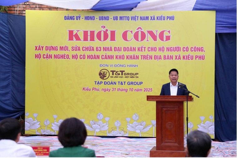T&T Group tài trợ 13 tỷ đồng xây Nhà Đại đoàn kết và hệ thống camera an ninh tại xã Kiều Phú (Hà Nội) ảnh 1