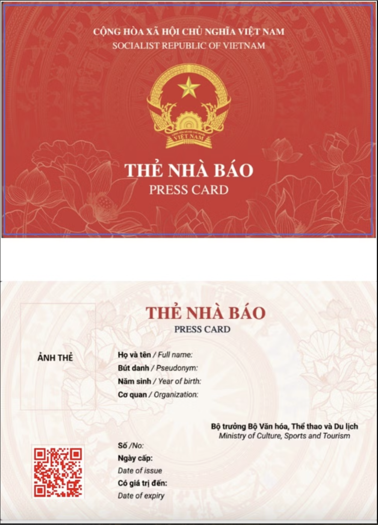 Bộ Văn hóa, Thể thao và Du lịch ban hành mẫu thẻ nhà báo 2026 ảnh 1
