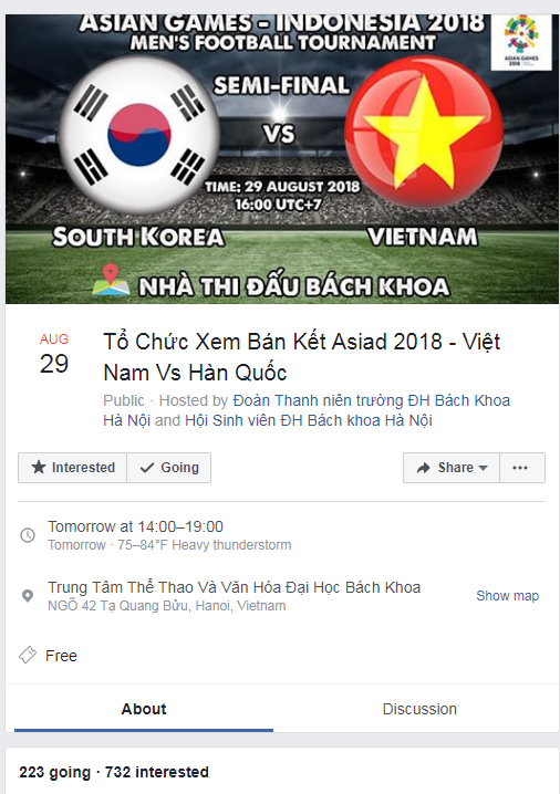 Nhiều trường ĐH tổ chức cho sinh viên xem Olympic Việt Nam gặp Hàn Quốc ảnh 1