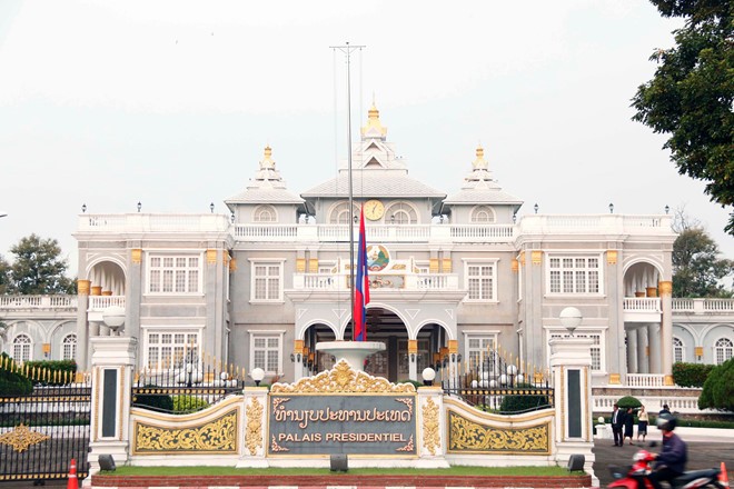 Lãnh đạo nước bạn Lào trang nghiêm viếng Chủ tịch nước Trần Đại Quang ảnh 2