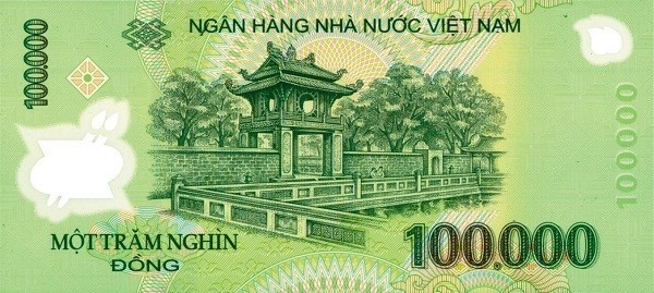 Địa danh nào được in trên tờ tiền 100.000 đồng của Việt Nam?