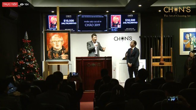 Tranh chân dung HLV Park Hang-seo bán hơn 243 triệu đồng ảnh 2