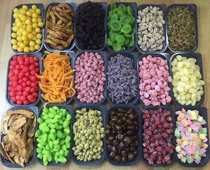 Giật mình bảng giá mứt, hoa quả sấy Trung Quốc về chợ Tết Việt ảnh 1