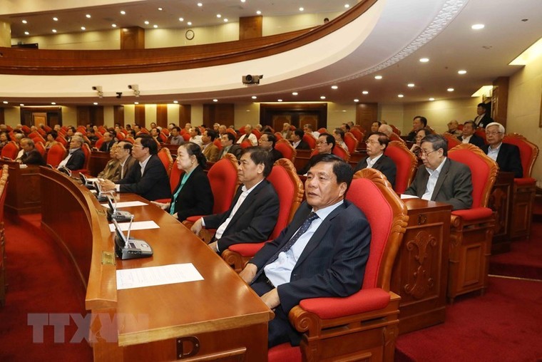 Hình ảnh Tổng bí thư, Chủ tịch nước gặp mặt cán bộ lãnh đạo nghỉ hưu ảnh 10