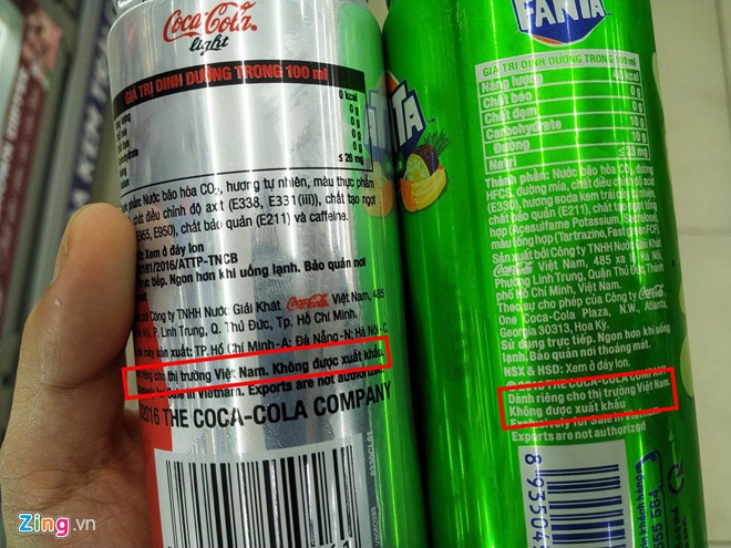 Hoang mang việc sản phẩm Coca-Cola ở Việt Nam 'không được xuất khẩu' ảnh 1