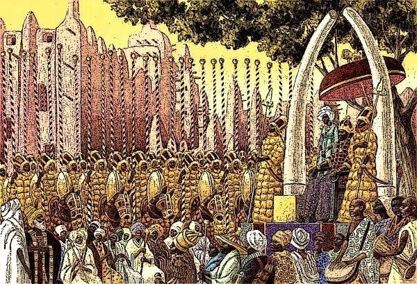 Hình ảnh của vua Mansa Musa từng được khắc họa lên tấm bản đồ nào?