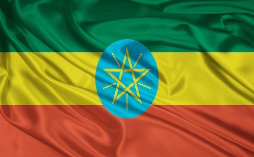 Lá cờ hiện đại có biểu tượng của Ethiopia được thông qua vào năm bao nhiêu?
