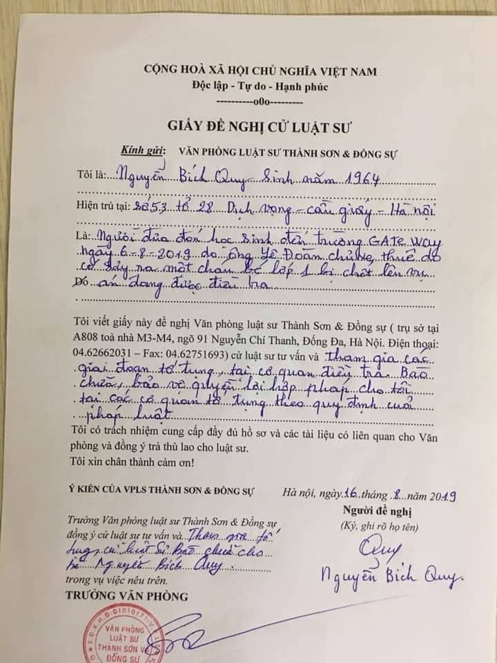 Công an triệu tập người đưa đón học sinh trường Gateway lên làm việc ảnh 1