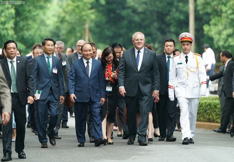 Thủ tướng Nguyễn Xuân Phúc chủ trì lễ đón Thủ tướng Australia ảnh 4