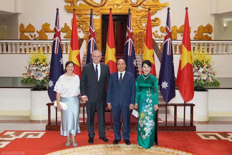 Thủ tướng Nguyễn Xuân Phúc chủ trì lễ đón Thủ tướng Australia ảnh 6