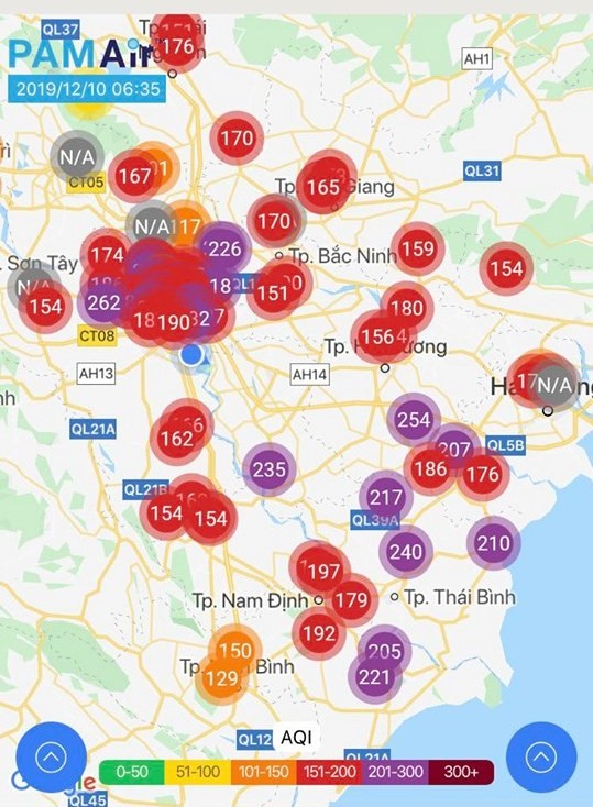 Ô nhiễm không khí lại ở ngưỡng báo động tái diễn khắp miền Bắc ảnh 1