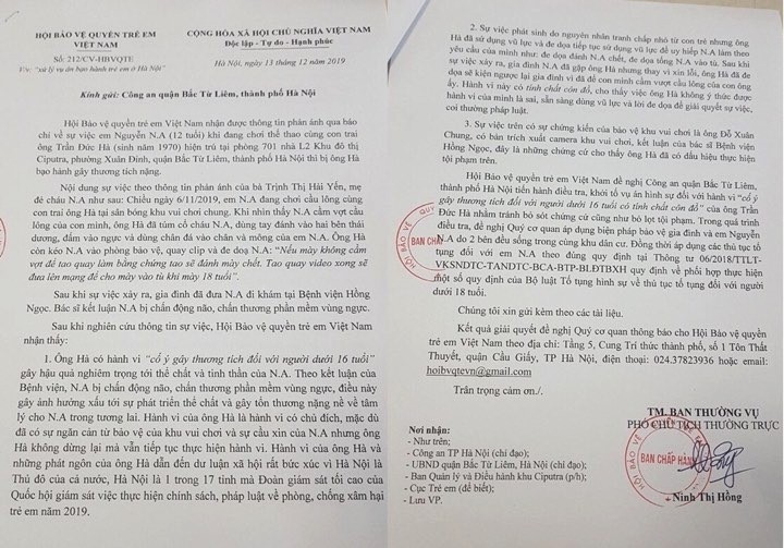 Đề nghị khởi tố kẻ đánh bé trai bị chấn thương sọ não ở Ciputra ảnh 1