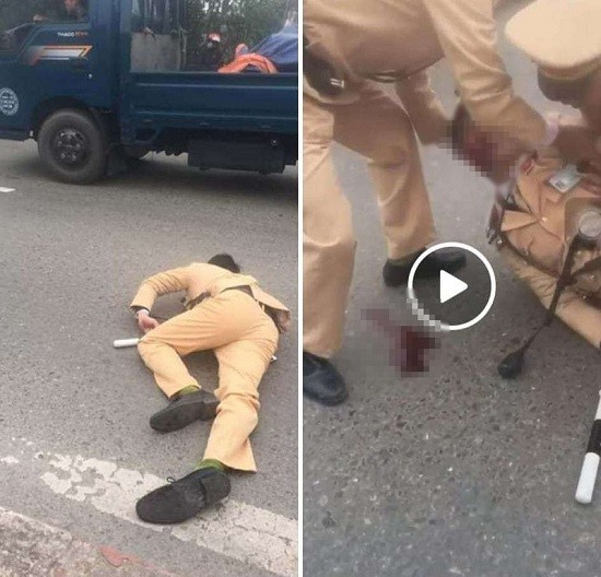 Hà Nội: Xác định danh tính đôi nam nữ vượt đèn đỏ, tông gục Trung úy CSGT ảnh 1