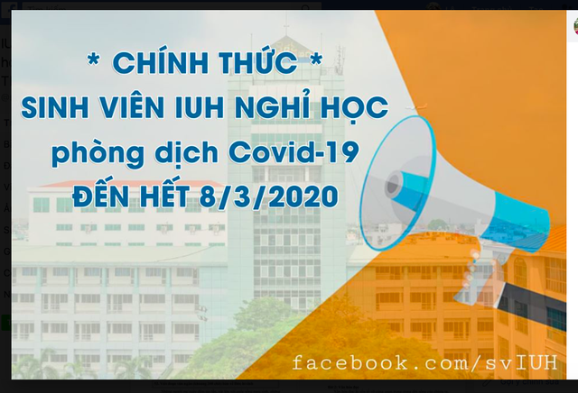 Ba trường ĐH ở TPHCM cho sinh viên nghỉ thêm 1 tuần tránh dịch Covid-19 ảnh 1