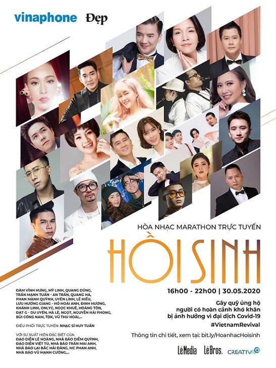 Hoà nhạc trực tuyến thiện nguyện với sự tham gia của 30 nghệ sĩ hàng đầu Việt Nam ảnh 1