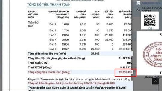 Đình chỉ một trưởng phòng trong vụ hóa đơn tiền điện gần 90 triệu đồng/tháng ảnh 1