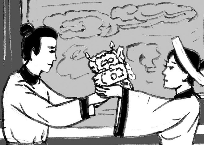 Ông được vợ trao hoàng bào cho ở đâu?