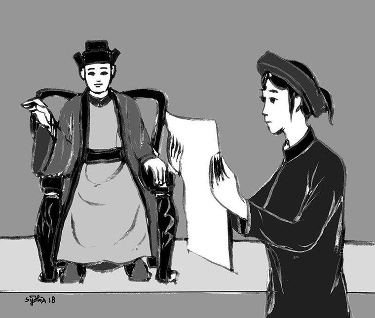 Tương truyền, bà biết viết văn, làm thơ khi mấy tuổi