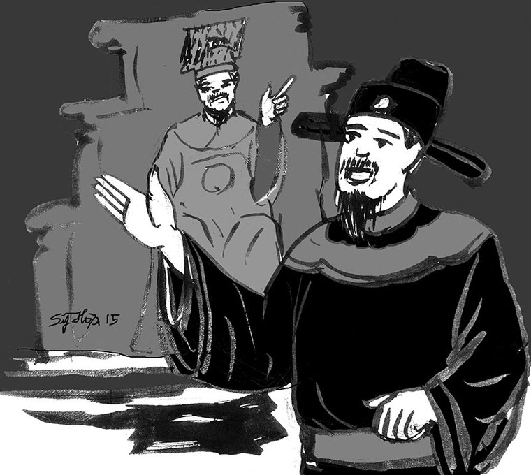 Vị vua nào đã cho vẽ chân dung ông đặt cạnh ngai vàng của mình để đỡ nhớ?