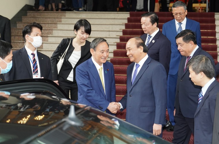 Lễ đón chính thức thủ tướng Nhật Bản thăm chính thức Việt Nam ảnh 14