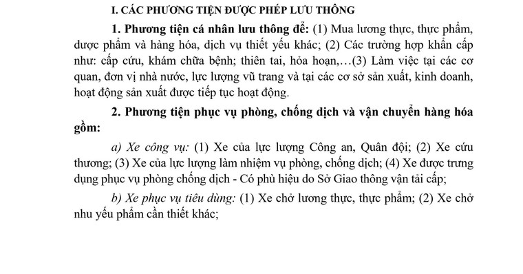 Những phương tiện được phép lưu thông tại Hải Dương trong thời gian cách ly xã hội ảnh 1