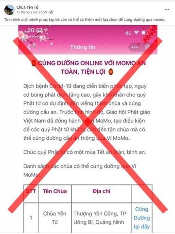 Cảnh giác chiêu trò mạo danh các chùa kêu gọi cúng dường online ảnh 1
