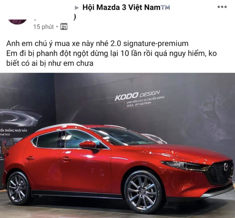 Tiếp tục phát hiện xe Mazda 3 2020 Việt Nam gặp lỗi ở hệ thống phanh khẩn cấp ảnh 1
