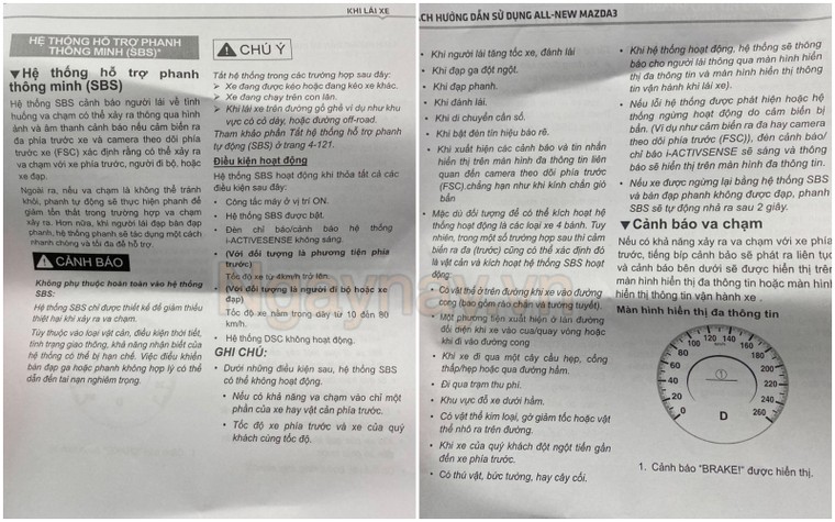 Cách sử dụng hệ thống hỗ trợ phanh thông minh (SBS) trên xe Mazda 3 Allnew Premium ảnh 3