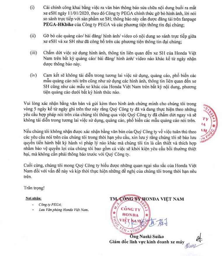 Honda Việt Nam doạ kiện, chủ tịch Pega cho rằng Honda cần 'thức tỉnh' chứ đừng doạ nhau ảnh 2