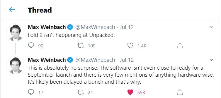  Galaxy Z Fold 2 sẽ không được ra mắt trong sự kiện Unpacked ảnh 1