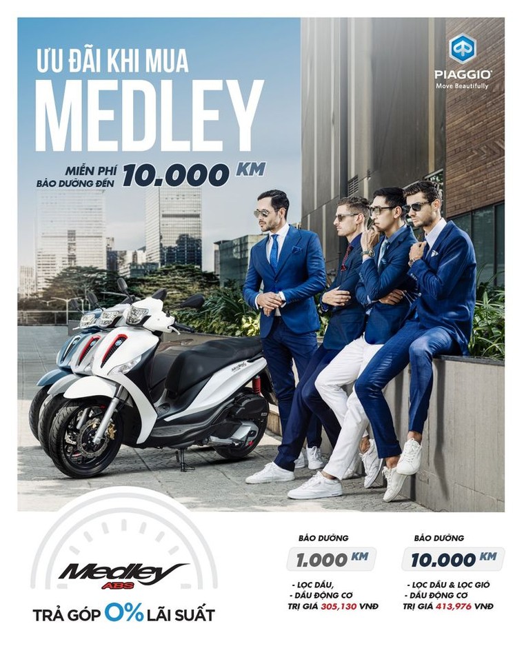 Piaggio Việt Nam giới thiệu ưu mới dành cho khách hàng mua xe Piaggio Medley 2020 ảnh 1