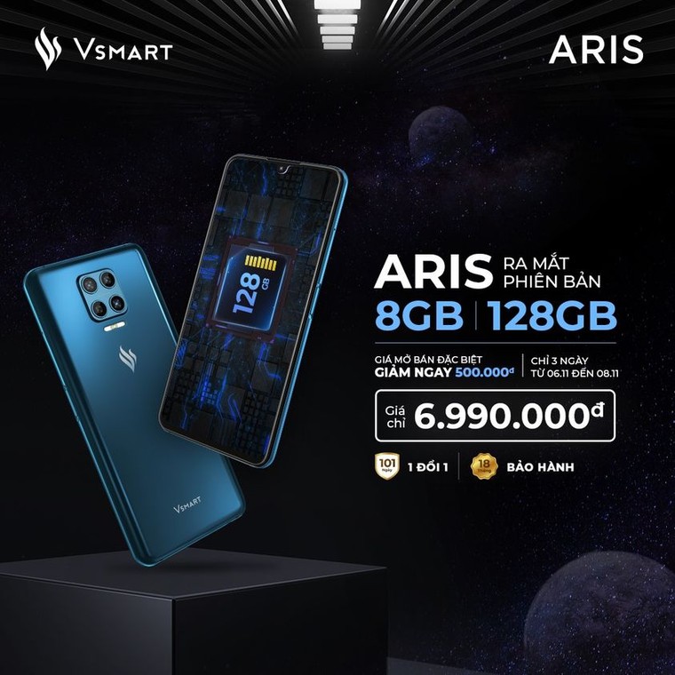  Vsmart Aris ra mắt phiên nâng cấp bộ nhớ RAM 8GB/128GB ảnh 1