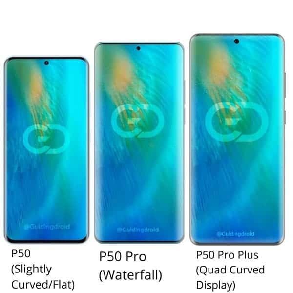 Huawei P50 sẽ có 3 phiên bản với 3 kích thước màn hình khác nhau ảnh 1