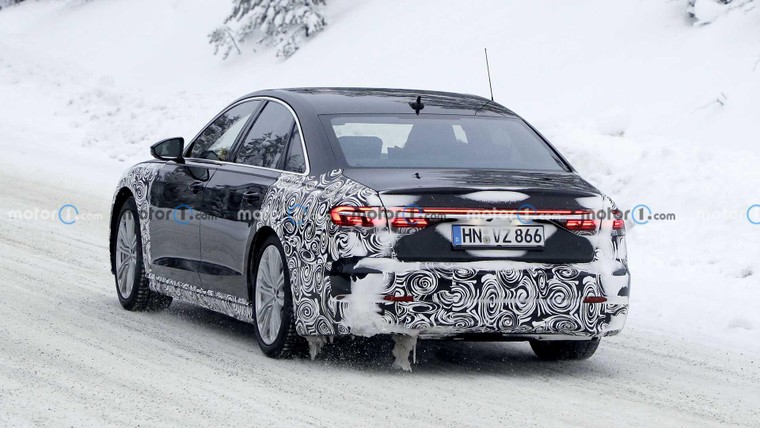 Audi A8 2022 Facelift lộ diện, cập nhật cụm đèn và lưới tản nhiệt ảnh 3